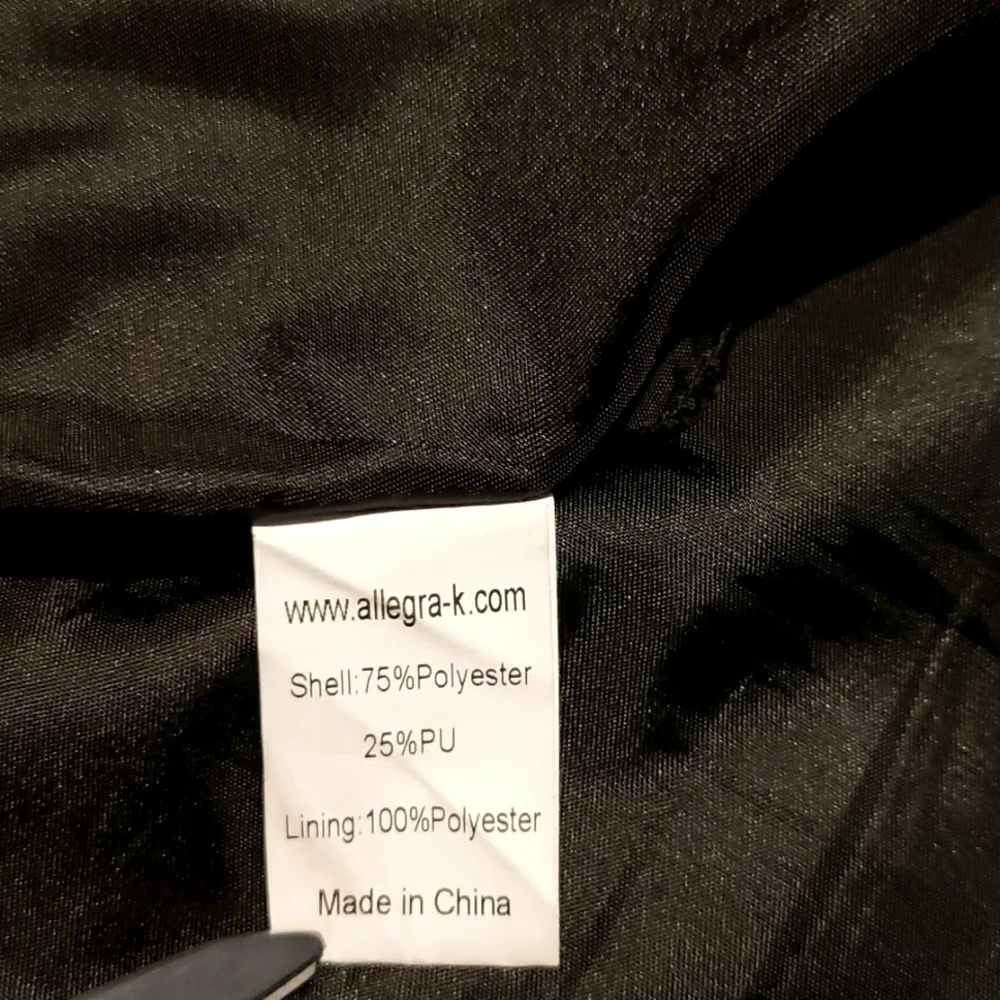 Black faux leather pencil skirt - Sz: XL - Picture 8 of 10